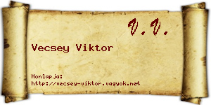 Vecsey Viktor névjegykártya