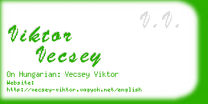 viktor vecsey business card